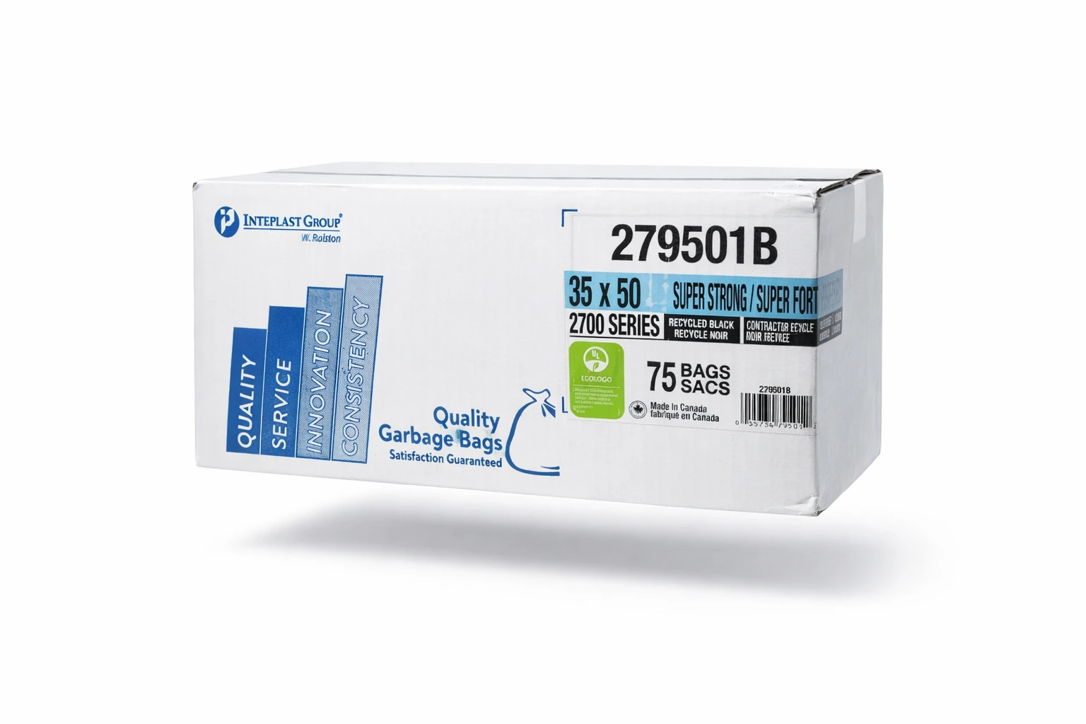 35x50 Ralston 2600 Industrial Garbage Bag, XX-Strong, Black, 75/Case